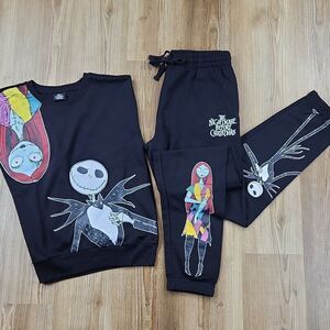 🩵NWT Nightmare Before Christmas Black Sally & Jack Sweats Set Small